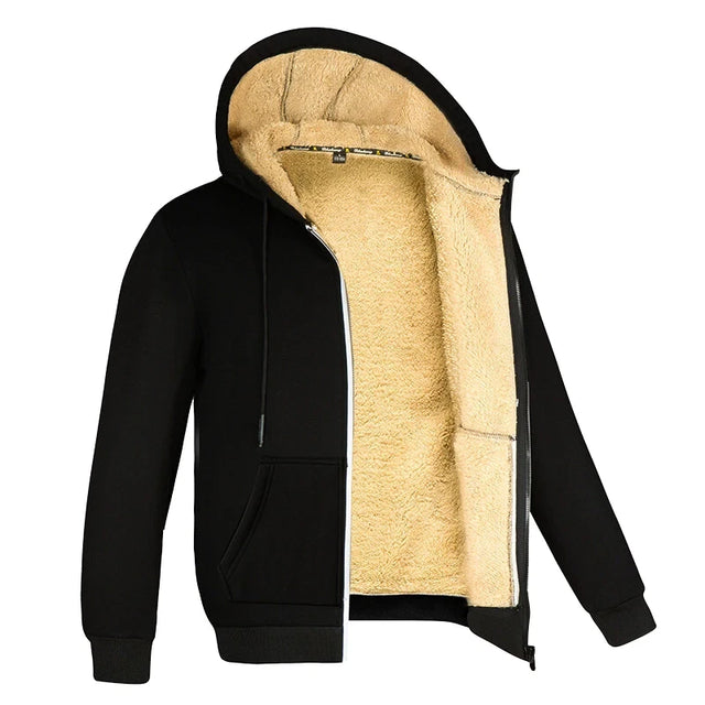 Fleece Lined Hooded Winter Jacket
