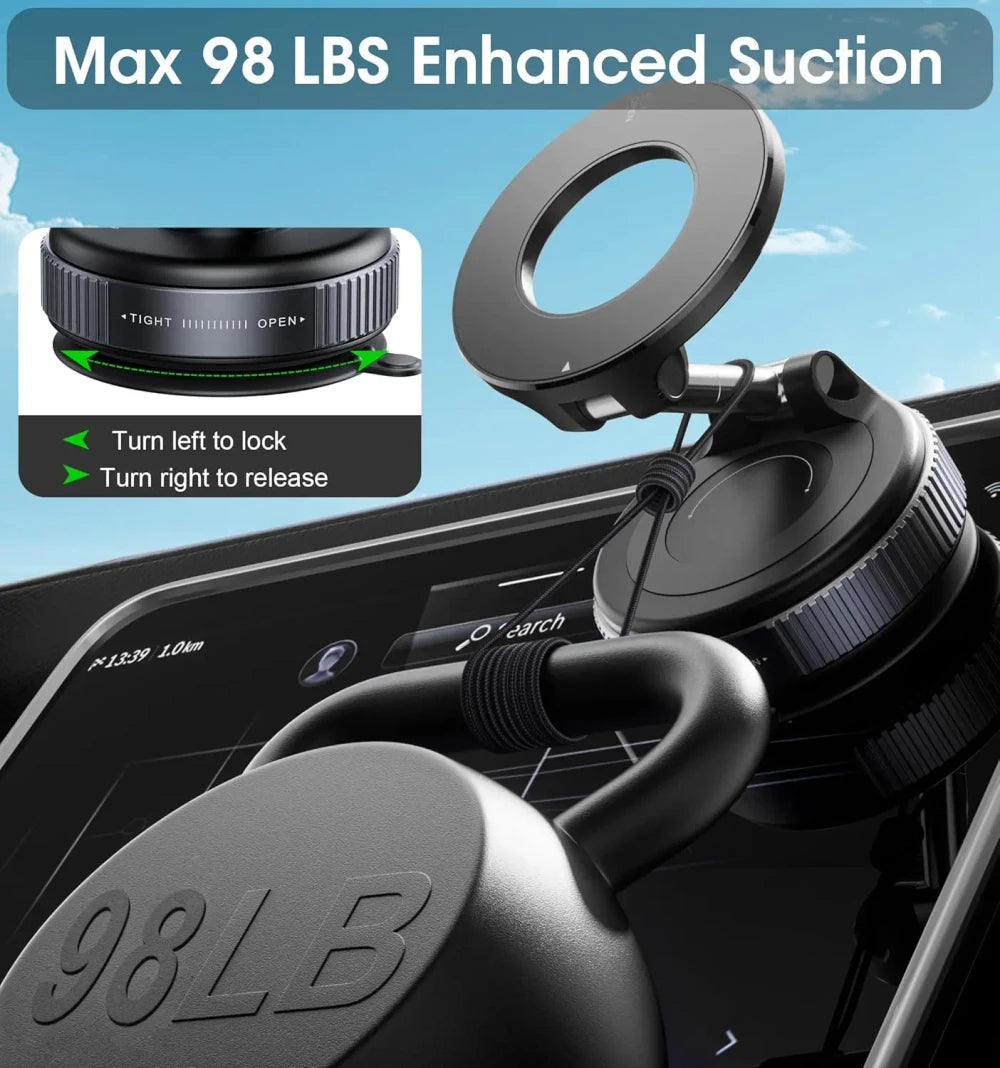 Vacuum Magnetic Phone Mount