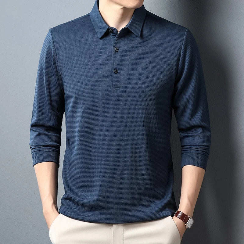 Long Sleeve Knit Polo