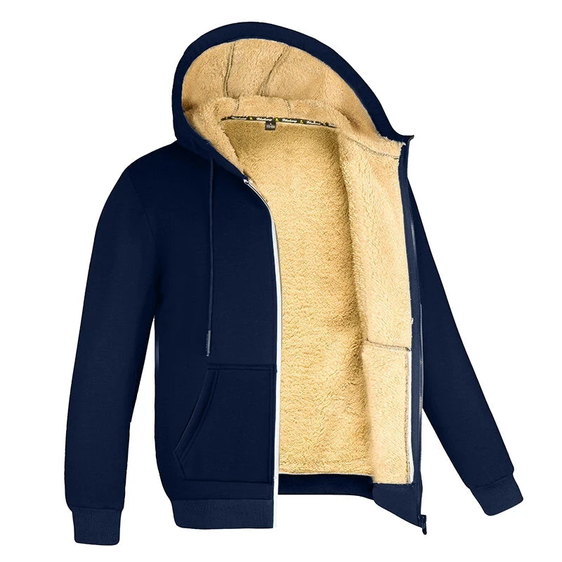 Fleece Lined Hooded Winter Jacket
