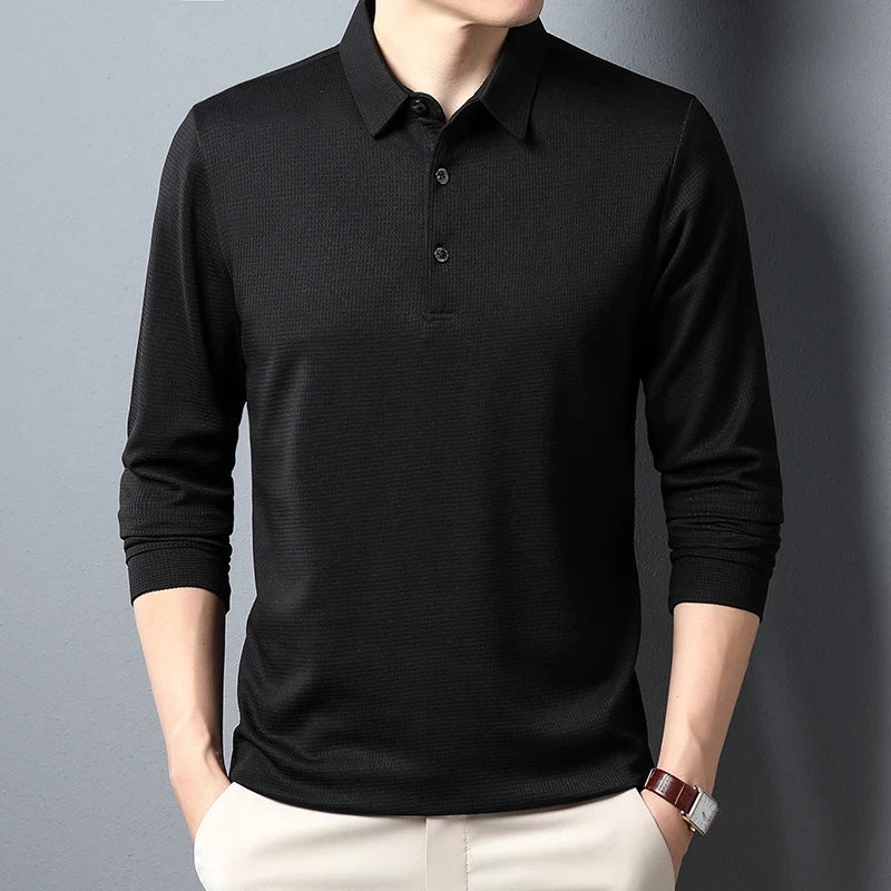 Long Sleeve Knit Polo