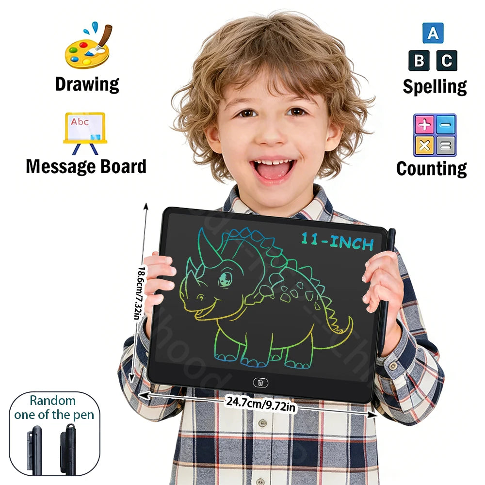 Kids LCD Drawing Tablet — Doodle & Handwriting Board — 11 inch black