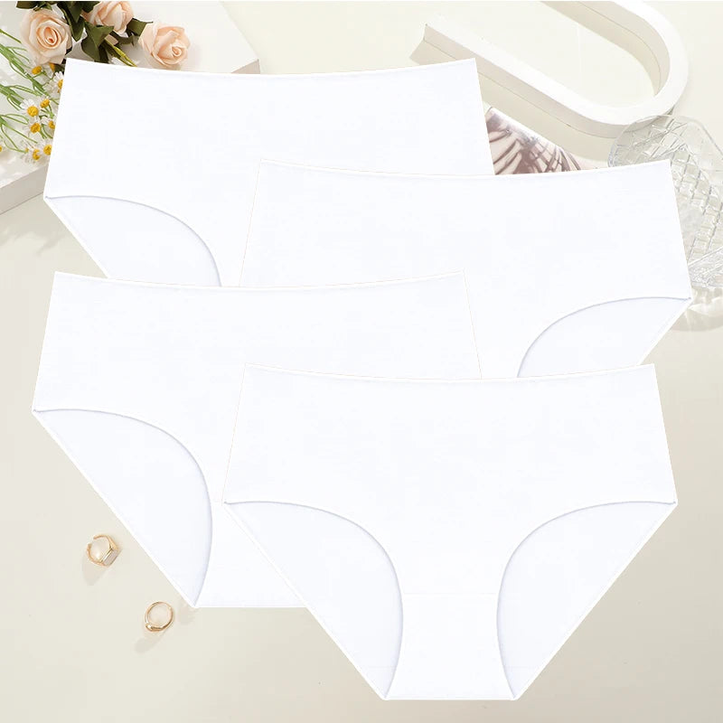 Women's Cotton Panties 4-Pack — High Waist Comfort Briefs — image 1