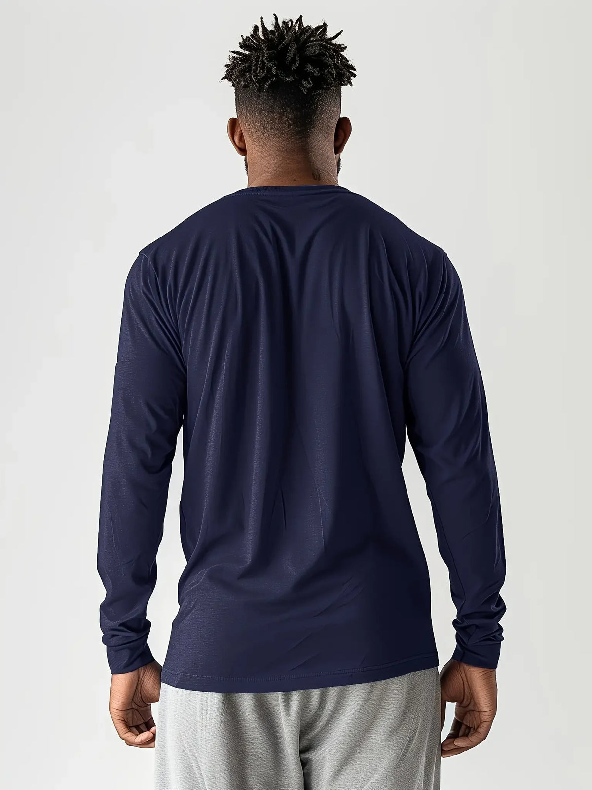 Men's Long Sleeve T-Shirts 5-Pack — Solid Color Crew Neck — image 1