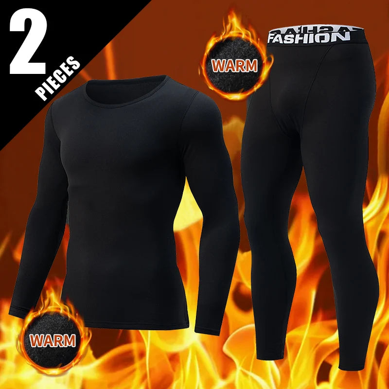 Men's Thermal Base Layer Set — Warm Long Sleeve Top & Pants — image 1