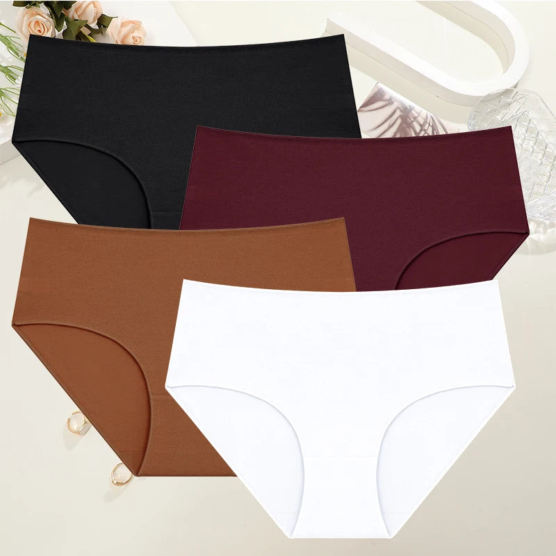 Women's Cotton Panties 4-Pack — High Waist Comfort Briefs — image 3