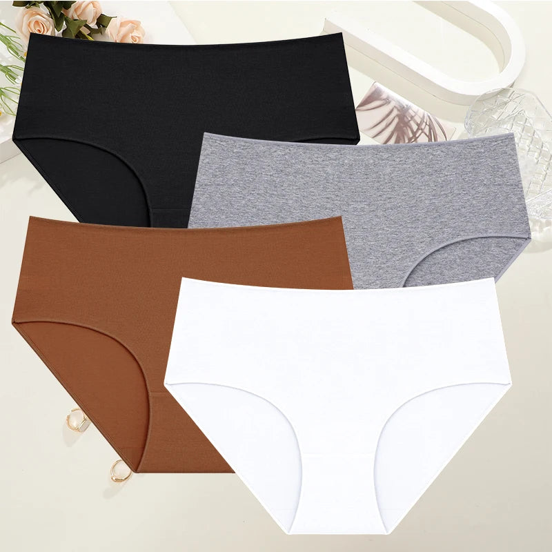 Women's Cotton Panties 4-Pack — High Waist Comfort Briefs — image 5