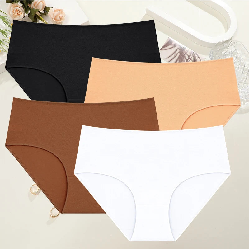 Women's Cotton Panties 4-Pack — High Waist Comfort Briefs — image 4