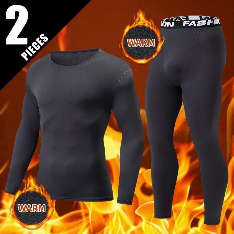 Men's Thermal Base Layer Set — Warm Long Sleeve Top & Pants — image 2