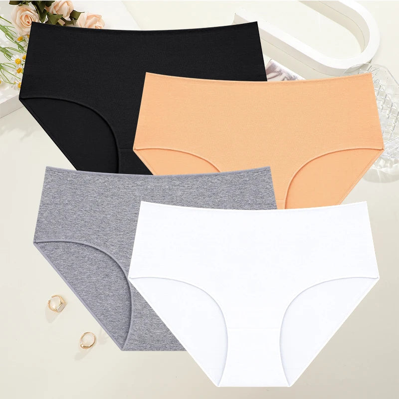 Women's Cotton Panties 4-Pack — High Waist Comfort Briefs — image 2