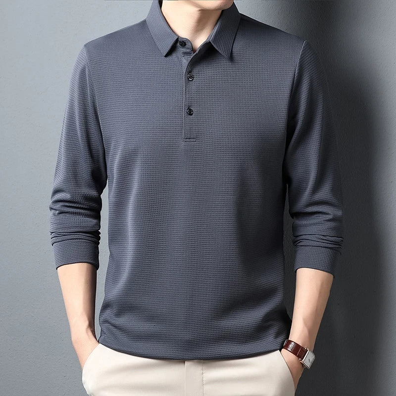 Long Sleeve Knit Polo