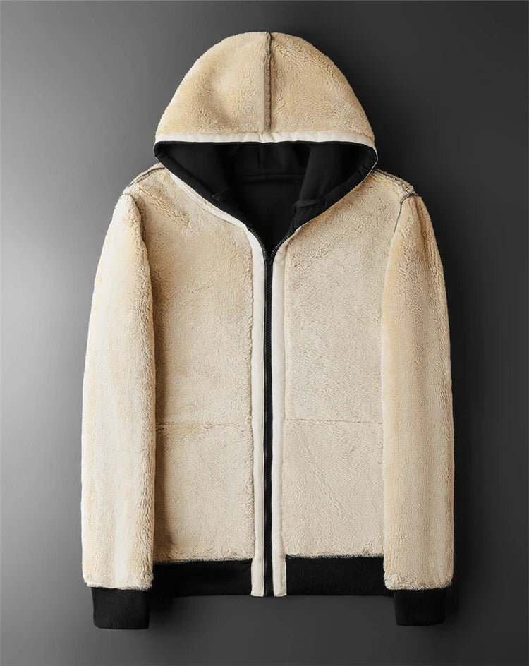 Fleece Lined Hooded Winter Jacket