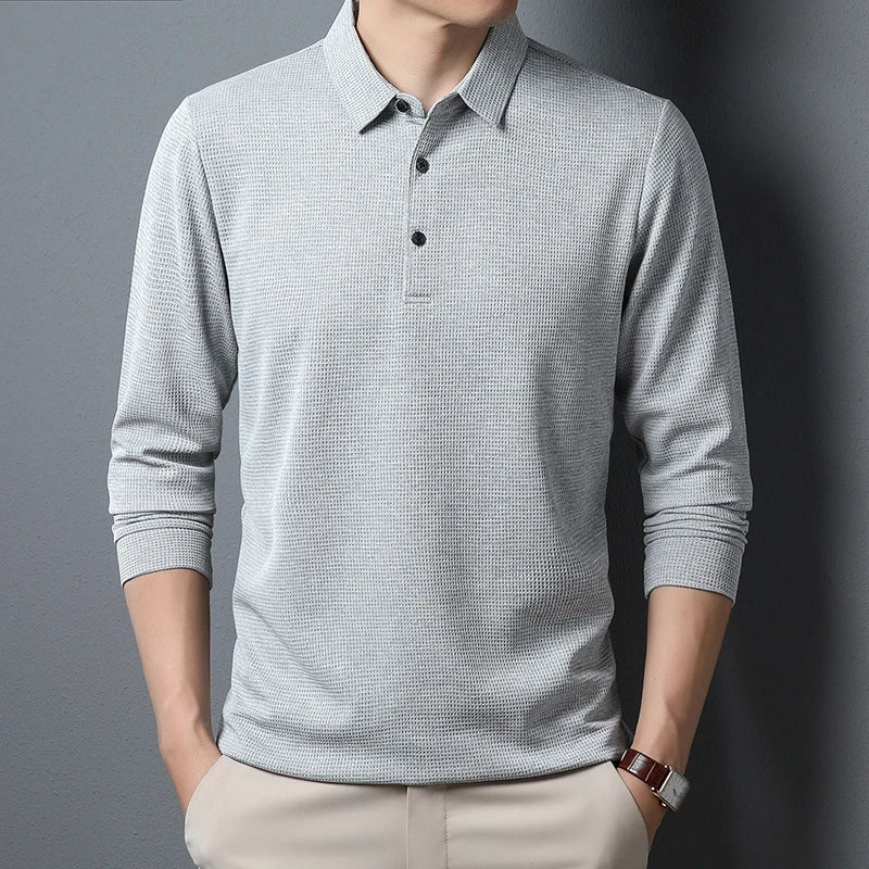 Long Sleeve Knit Polo