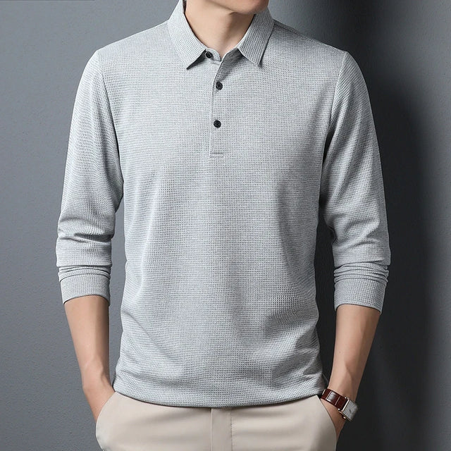 Long Sleeve Knit Polo
